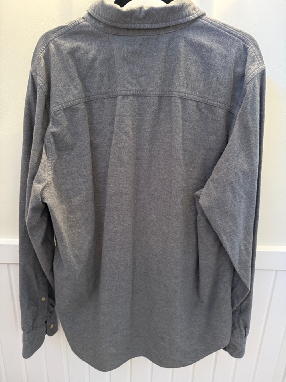 Abercrombie & Fitch Men’s XXL Gray Flannel Button Down Shirt Casual Soft - Picture 3 of 4